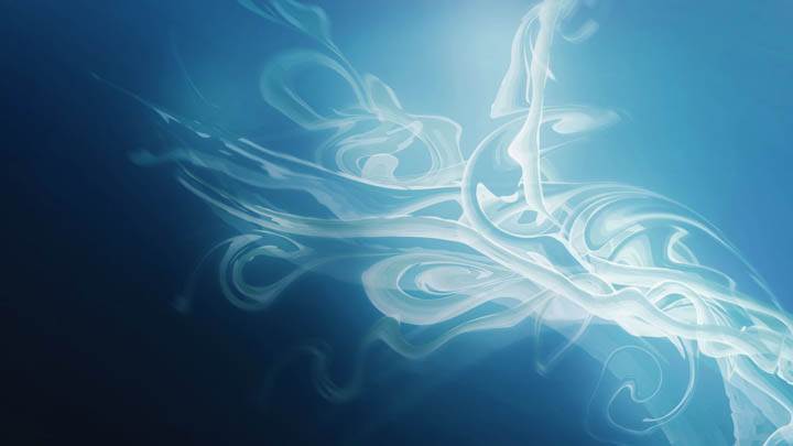 White Smoke On Blue Velvet Graphite Background