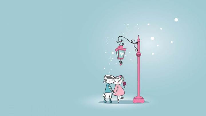 Couple Sketch Dancing In Street Lights