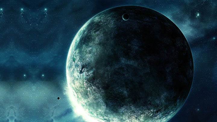 Dark Moon View From Space