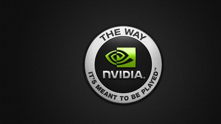 Nvidia Company Logo On Black Dotted Background