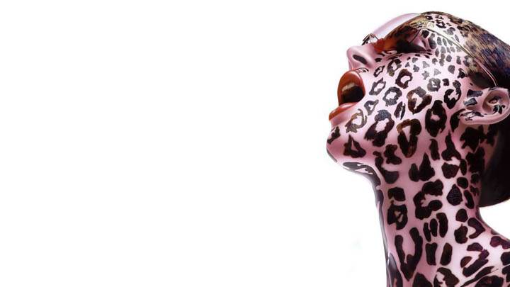 Body Paint Face Closeup