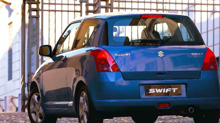 Suzuki Swift Sport Blue Car, Back Shoot