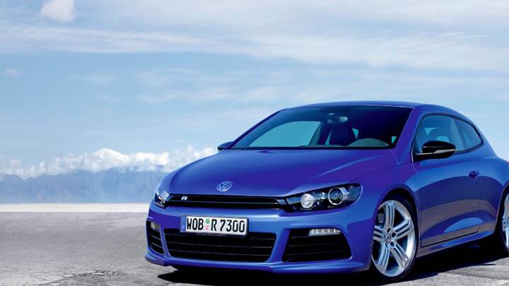 Volkswagen Scirocco R Blue Car Side Front Pose