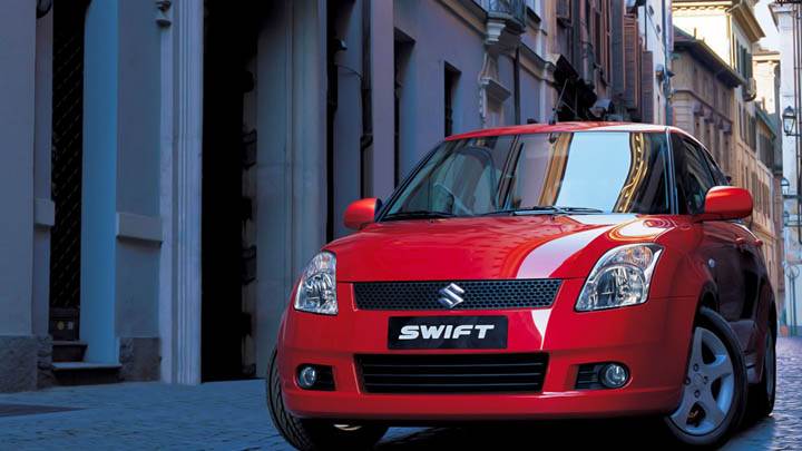 Suzuki Swift Sport Red Car Stret View
