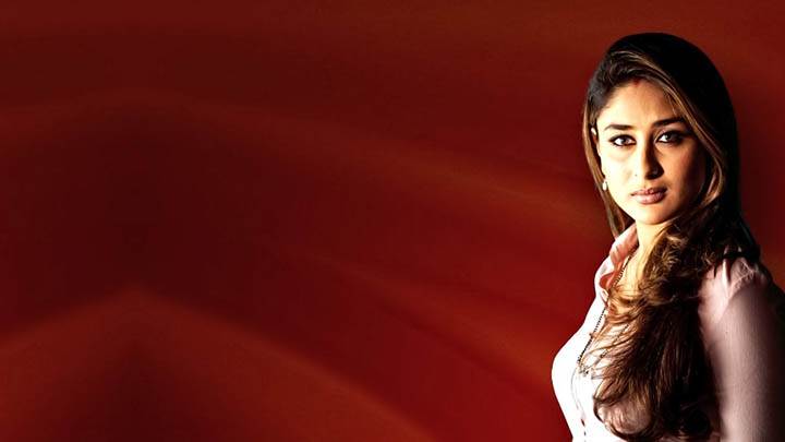 Kareena Kapoor In Pink Top N Red Background