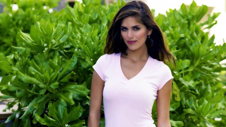 Anahi Gonzales Near Plants Simple Pink Dress