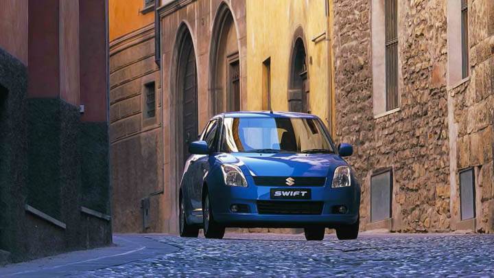 Suzuki Swift Blue Front Street View