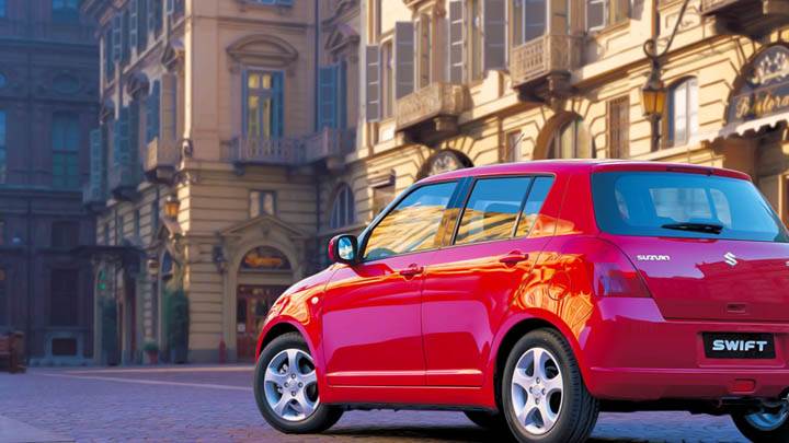 Suzuki Swift Sport Red Color Parked In Street