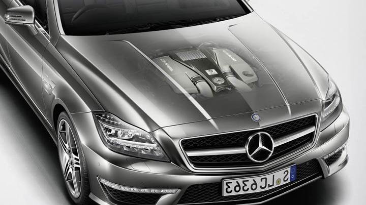 2012 Mercedes-Benz CLS63 AMG Front Engine Showing