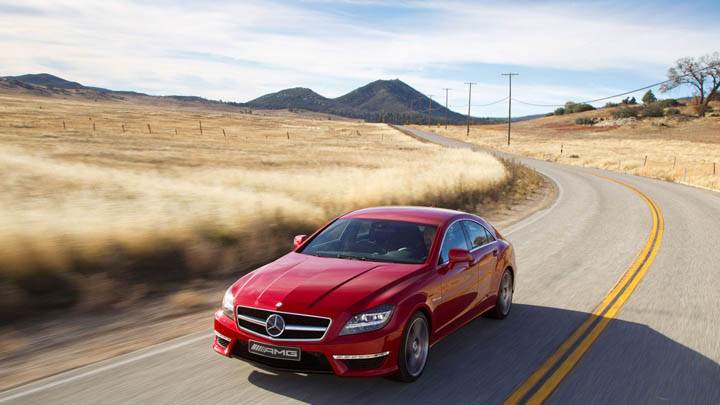 2012 Mercedes-Benz CLS63 AMG Running on Highway