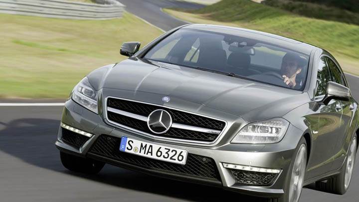 Driving 2012 Mercedes-Benz CLS63 AMG on Highway