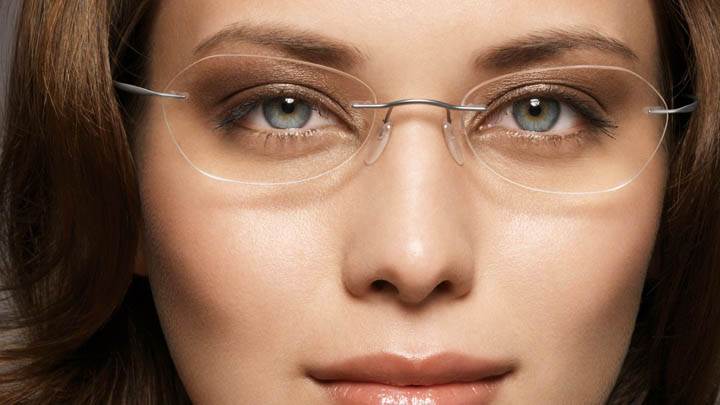 Face Closeup Of Girl Wearing Glasses