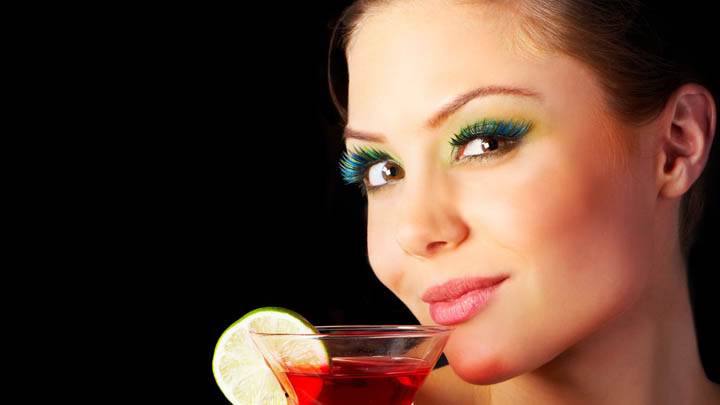Girl Drinking Red Wine