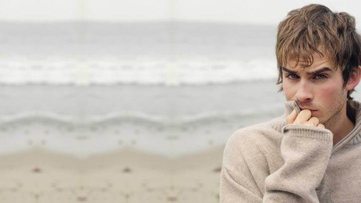 Ian Somerhalder Standing Near Beach
