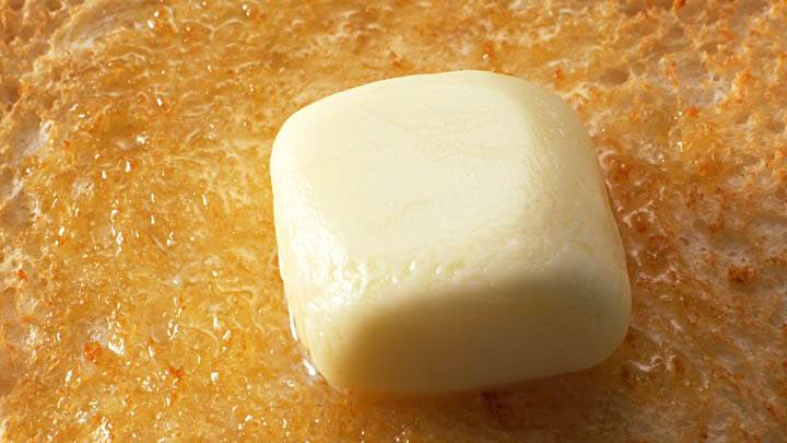 Yummy Melting Butter on Bread
