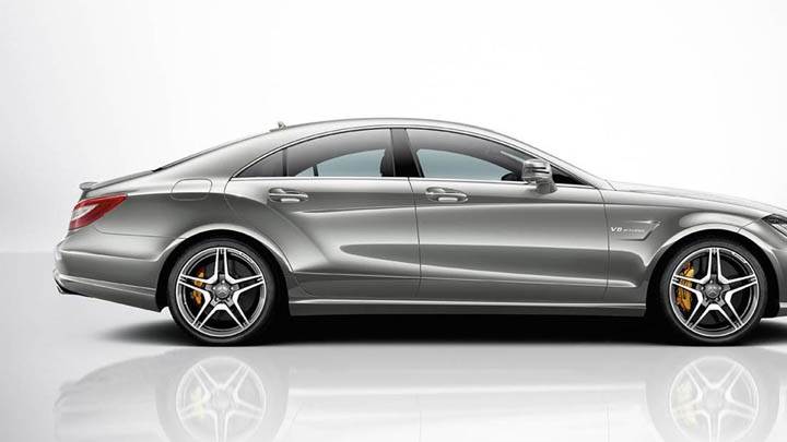 Silver 2012 Mercedes-Benz CLS63 AMG Side Pose