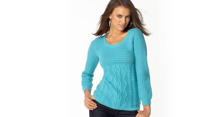 Irina Shayk Looking Smart in Green Sweater