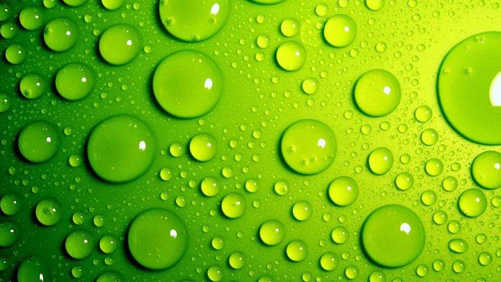 Green Bubbles Awesome Background