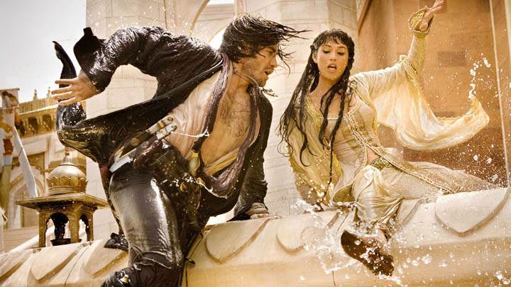 Prince Running With Princess in The Sand of Time