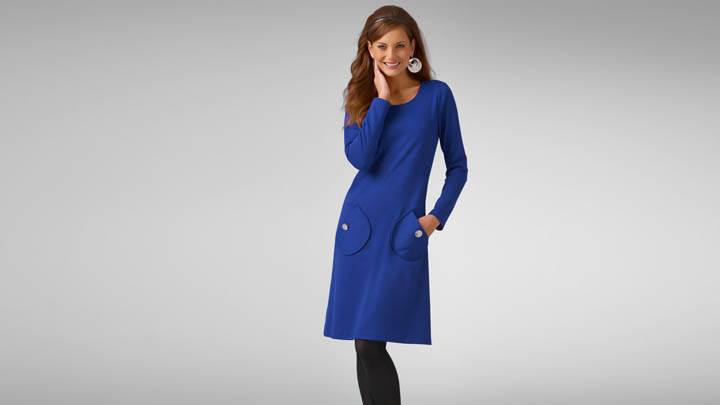 Reka Ebergenyi Blue Dress Photoshoot