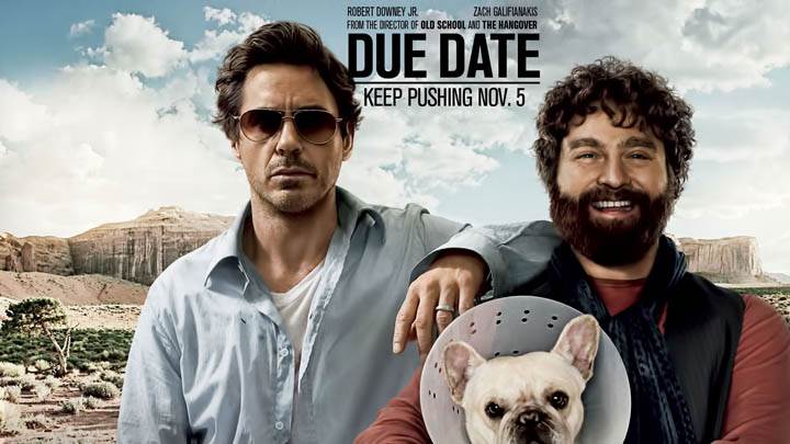 Robert Downey Jr. and Zach Galifianakis in Due Date