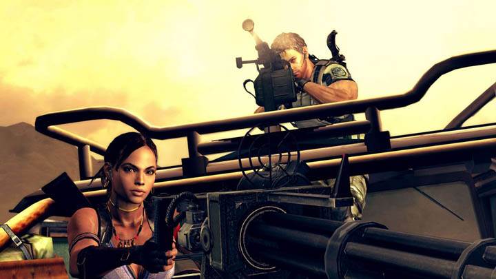 Sheva with Gettling Gun