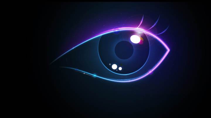Eye Abstract On Black Background