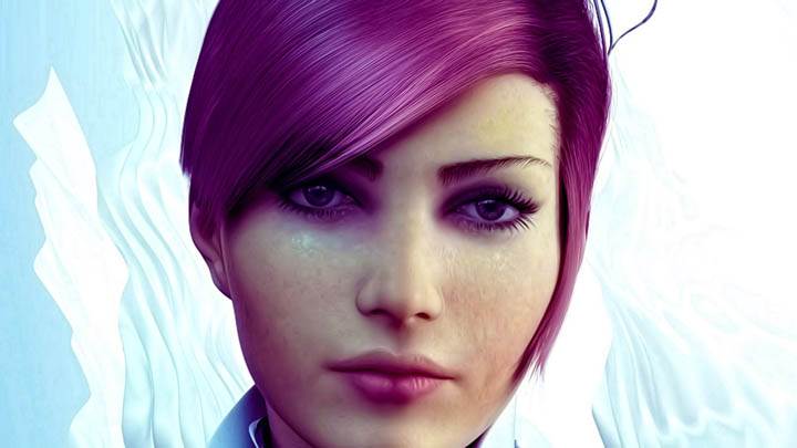 Face Closeup of a 3D Girl