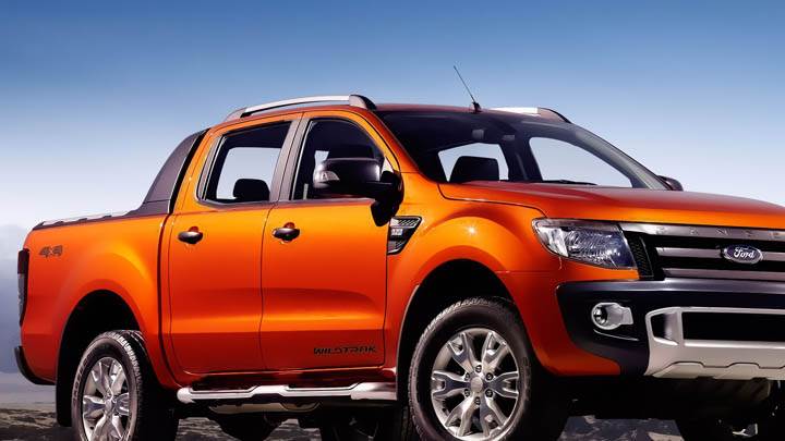 Ford Ranger Wildtrak Orange Color Front