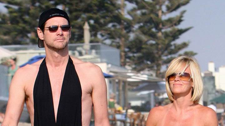 Jim Carrey & Jenny Mccarthy Enjoying at Beach