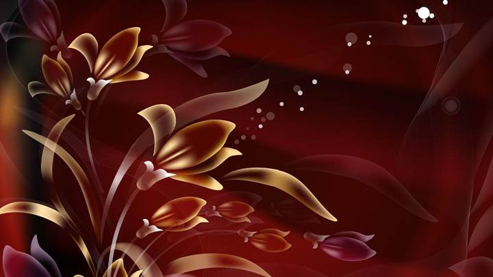 Red Abstract Flowers