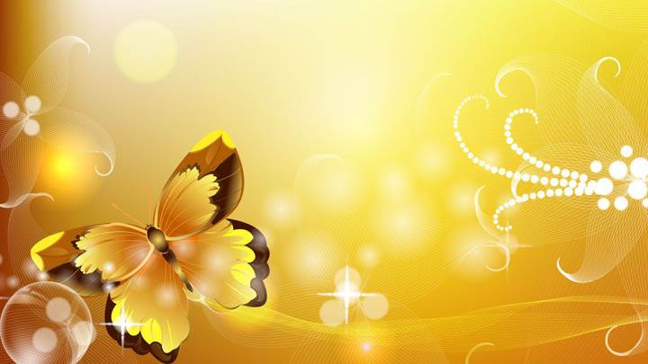 Yellow Butterfly Abstract