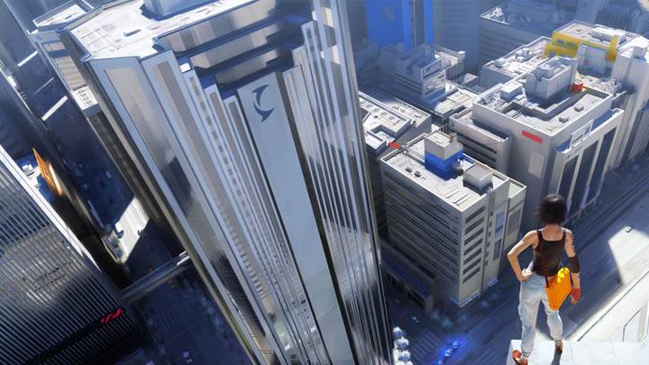 Mirrors Edge – Faith Standing on Top of a Building