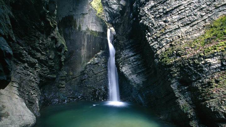 Veliki Kozjak Waterfall, Soca Valley, Slovenia