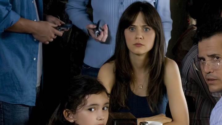Zooey Deschanel Sitting With People In The Happening