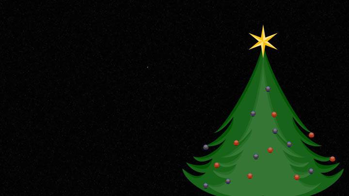 Christmas Tree With Black Background