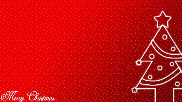 Christmas Tree With Red Background