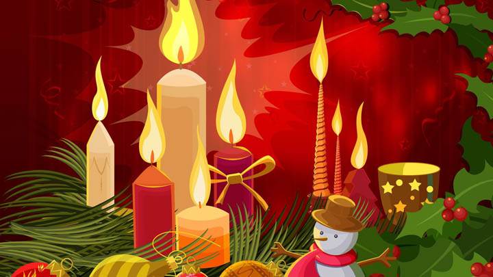 Decoration With Candles & Bulbs