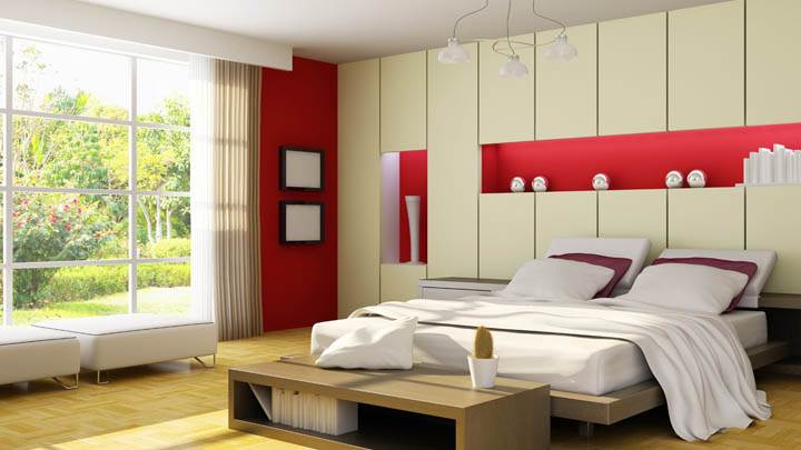 Lovely Red Bedroom
