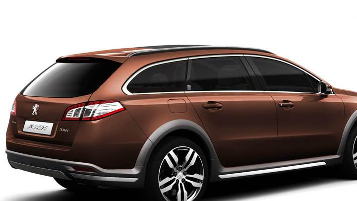 Peugeot 508 RXH – Side Back Pose in Brown Metallic
