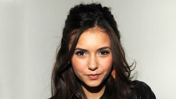 Nina Dobrev Looking Front in Black Top
