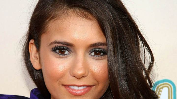 Nina Dobrev Shiny Hairs Face Closeup