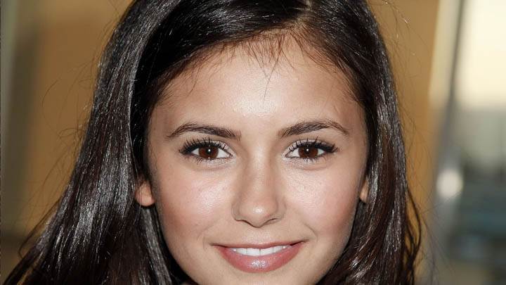 Nina Dobrev Wet Lips & Smiling Face Closeup
