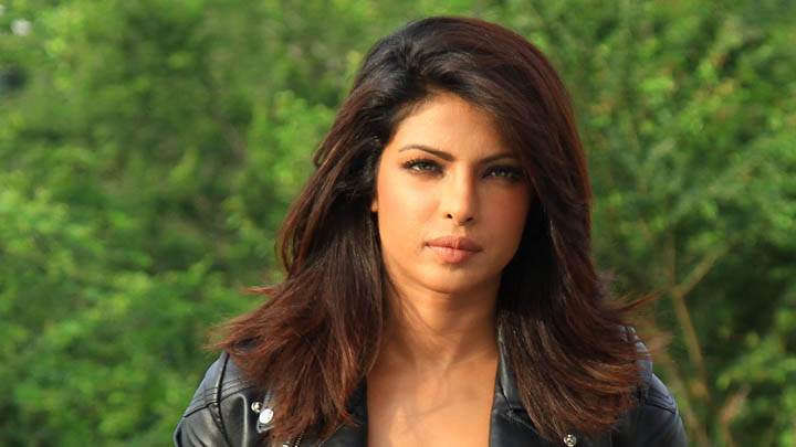 Priyanka Chopra Looking Font in Black Jacket