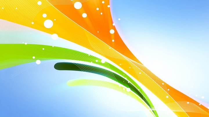 White Circles on Colorful Ribbons