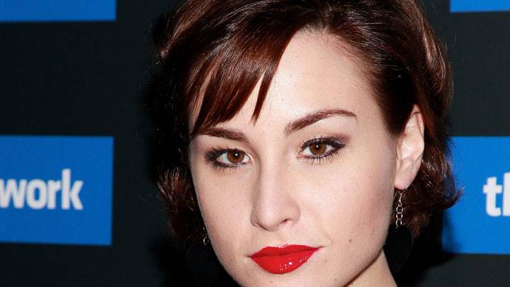 Allison Scagliotti Red Lips Face Closeup