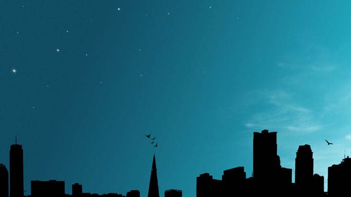 Artistic Night Scene Of A City