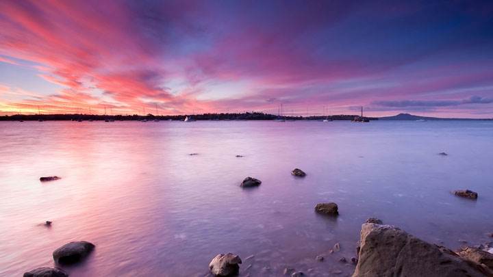 Sunset Refelection In Sea