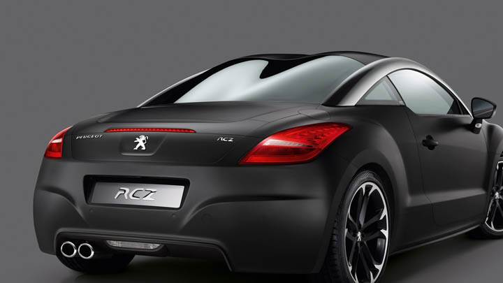 2010 Peugeot RCZ Asphalt Back Pose In Black Color