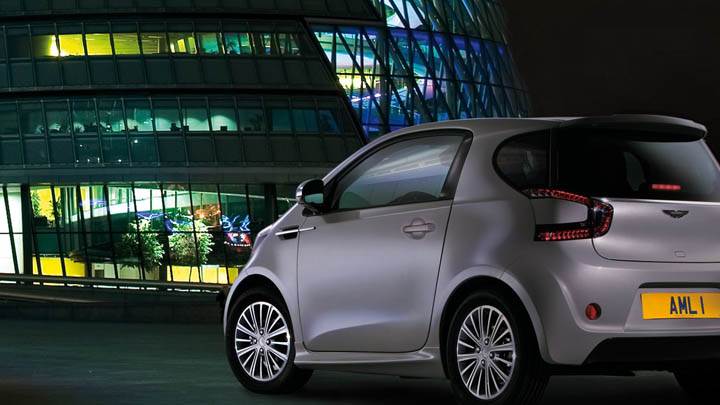 2011 Aston Martin Cygnet Parked Outside Mall In Silver Color
